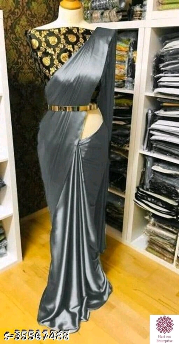 Alisha Fashionable Sarees - Grey , Free Size