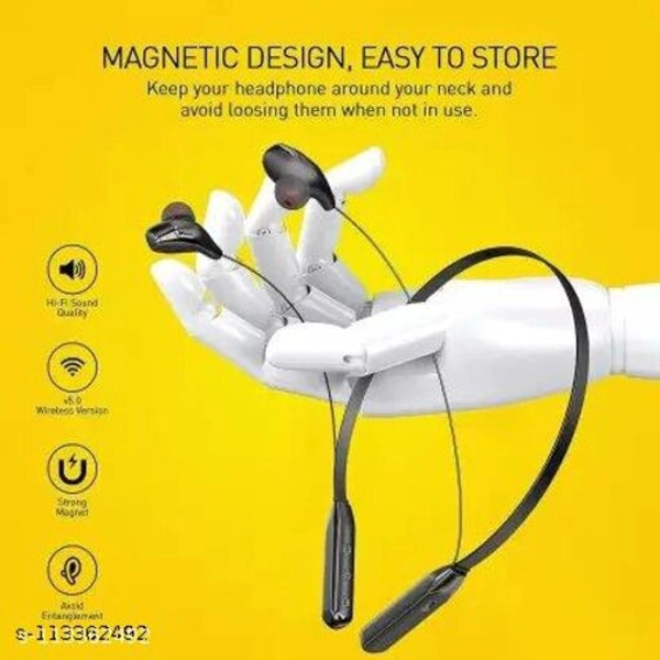 Ubon CL-50 Wireless Neckband 45H Playtime V5.0 Bluetooth Headset - Free Size