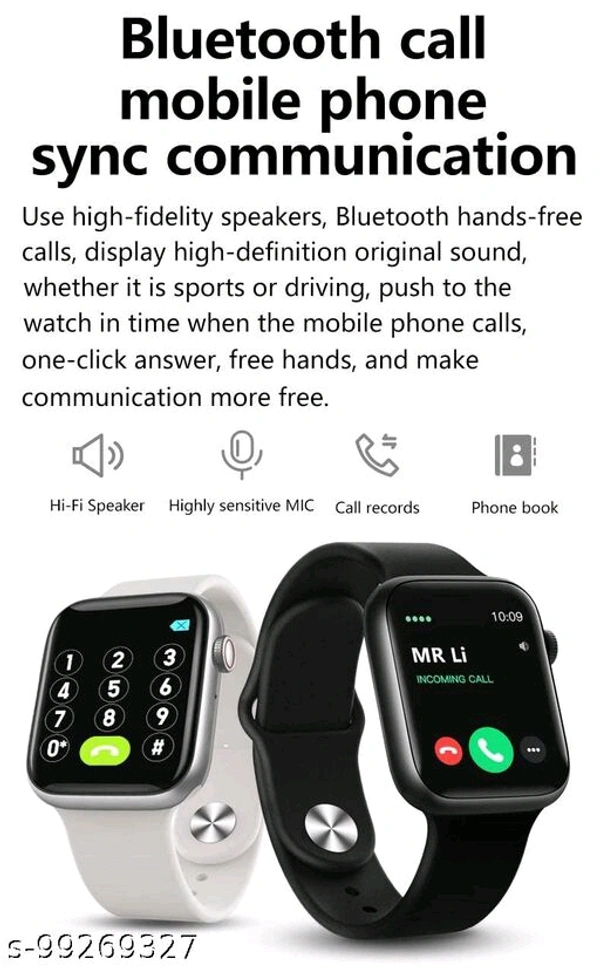 T55+ Smart Watch Series 6 (2021) Bluetooth Connect with All Android Mobile & Calling Feature, 50 Above Wallpapers, Heart Rate Monitor, Fitness Tracker, Sport Watch in Multiple colurs - Free Size 
