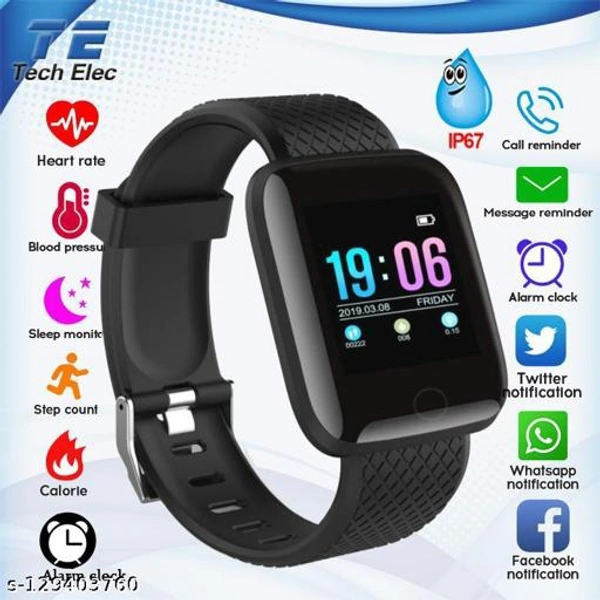 GOGYM Smart Watch Waterproof D116 Bluetooth Smartwatch Name: GOGYM Smart Watch Waterproof D116 Bluetooth Smartwatch Product  - Free Size