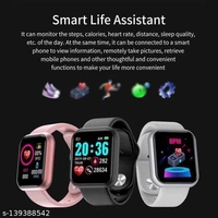 Lapras { TODAY HOT DEAL With 12 Years Warranty } Latest Pro Waterproof Smart Watch For Men/Women/Boys/Girls Features Like Daily Activity Tracker, Heart Rate Sensor, Sleep Monitor WIth Free OLY-30 High Quality Wireless Bluetooth Speaker- { Navy Blue } - Grey , Free Size