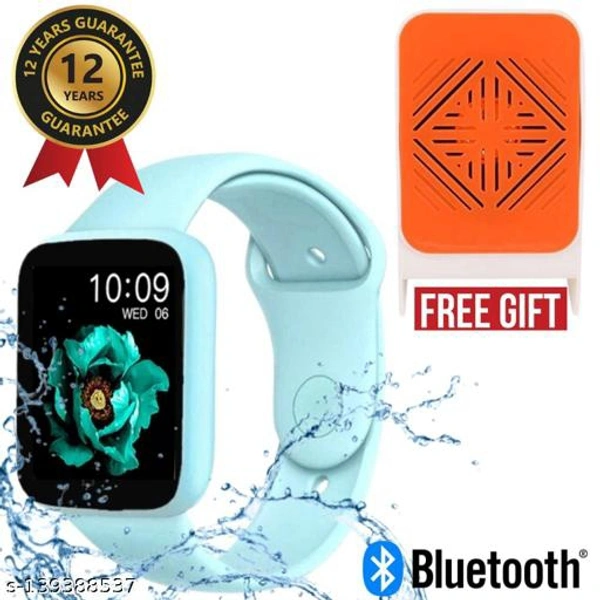 Lapras { TODAY HOT DEAL With 12 Years Warranty } Latest Pro Waterproof Smart Watch For Men/Women/Boys/Girls Features Like Daily Activity Tracker, Heart Rate Sensor, Sleep Monitor WIth Free OLY-30 High Quality Wireless Bluetooth Speaker- { Navy Blue } - blue , Free Size