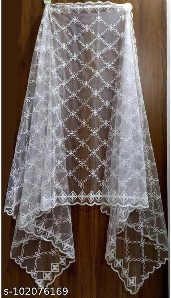 Elegant Attractive Women Dupattas - White , Free Size