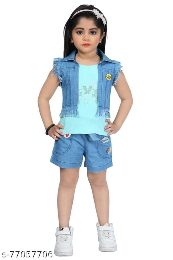 GIRLS CLOTHING SET - Blue, 7-8 