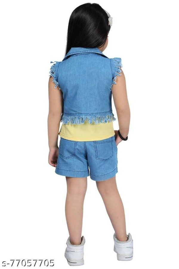 GIRLS CLOTHING SET - Yellow, 3-4 