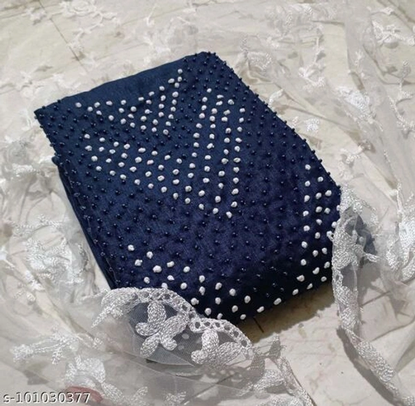 M4 DRESS & SUITE MATIREALE - Blue , Un Stitched Free Size