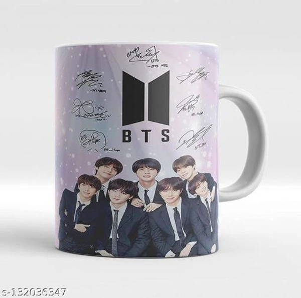 Khushi Designers BTS Bangtan Boys Vogue Printed Aluminium Sports Sipper BTS Signature Army Best Gift for BTS Lovers Water Bottle and Black Coffee Mug(1 Sipper Bottle 600Ml & 1Mug 350ml)Combo - Free Size