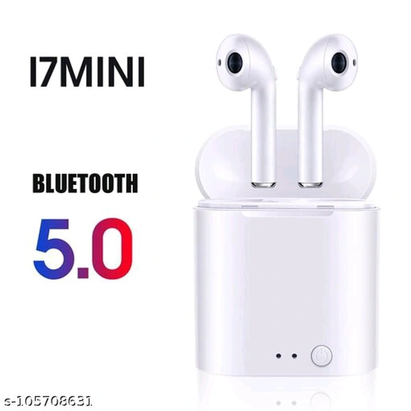 New I7s Twins Wireless Bluetooth Earphone Mini Twin Portable Bluetooth Headset, with Charging Box MP3 player MP3 Player  (White, 0 Display)Name: New I7s Twins Wireless Bluetooth Earphone Mini Twin Portable Bluetooth Headset, with Charging Box MP3 player MP3 Player  (White, 0 Display)Product - White , Free Size