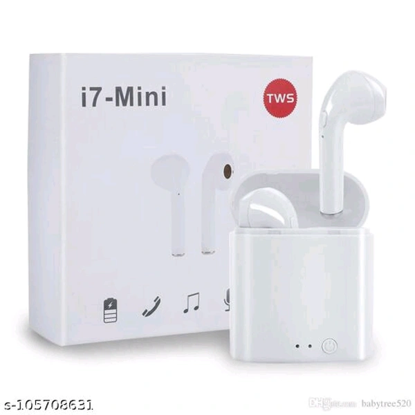 New I7s Twins Wireless Bluetooth Earphone Mini Twin Portable Bluetooth Headset, with Charging Box MP3 player MP3 Player  (White, 0 Display)Name: New I7s Twins Wireless Bluetooth Earphone Mini Twin Portable Bluetooth Headset, with Charging Box MP3 player MP3 Player  (White, 0 Display)Product - White , Free Size