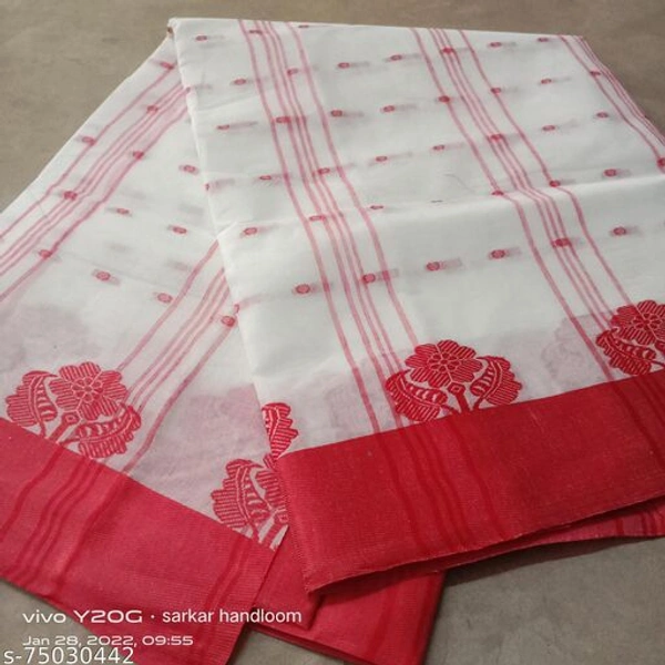 Fulia taant saree - White , Free Size
