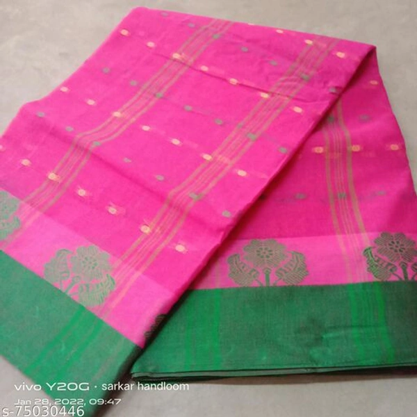 Fulia taant saree - pink , Free Size