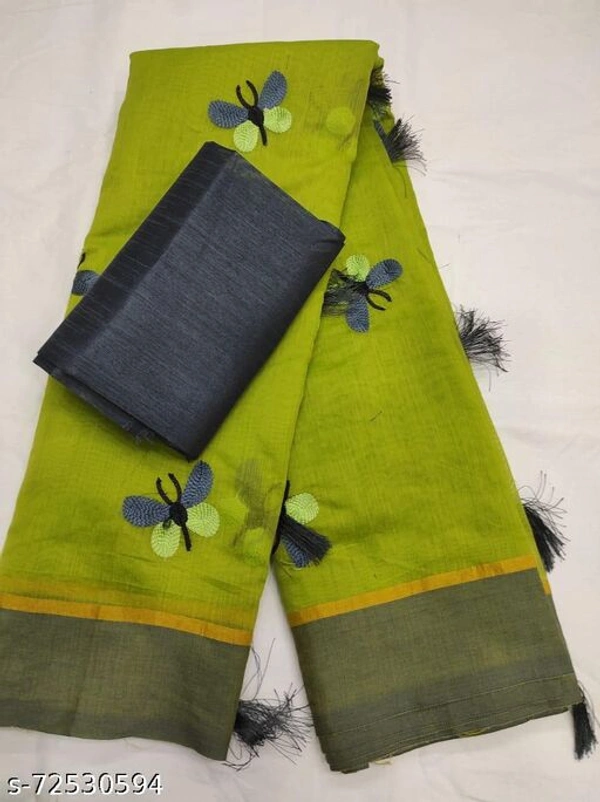 Charvi Graceful Sarees - Mehndi , Free Size
