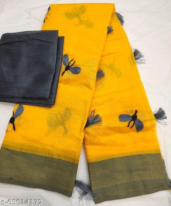 Charvi Graceful Sarees - Yellow , Free Size