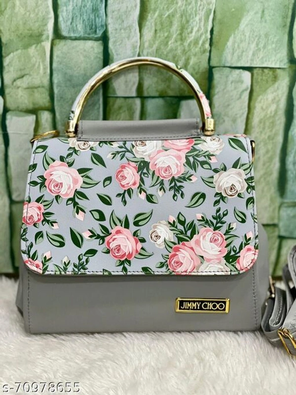 Floral slingbag - Grey , Free Size