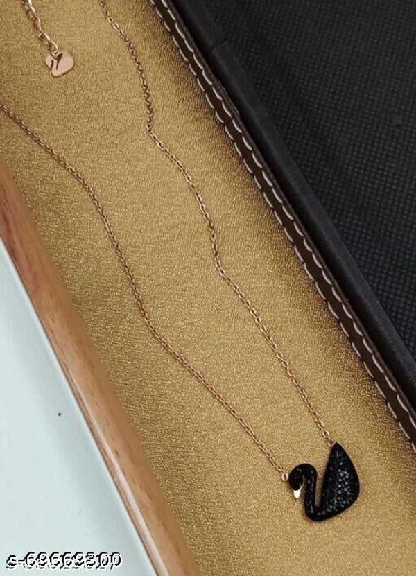 Bhumi09 Rose Gold Chain For Women - Black , Free Size