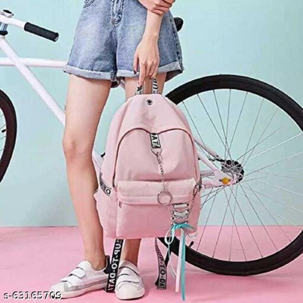 FLAVIO PINK BEUTIFUL TRENDY BACKPACK - Pink , Free Size 
