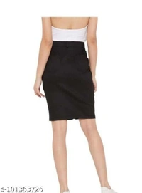 BLACK TO POKT SKIRT  - Black , 26