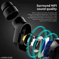 Wireless Bluetooth Earphones with Mic for Calls and HD Stereo MusicTrue  Earbuds with Digital Display Charging Case | Power Bank Bluetooth HeadsetName: Wireless Bluetooth Earphones with Mic for Calls and HD Stereo MusicTrue  Earbuds with Digital Display Charging Case | Power Bank Bluetooth HeadsetProduct  - Black , Free Size
