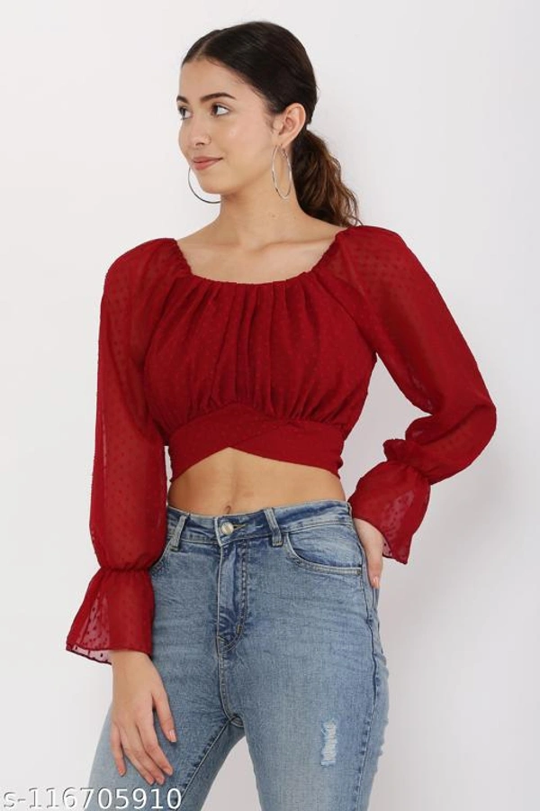 cifon tai top maharoon - Red, M 