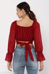 cifon tai top maharoon - Red, M 