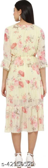 Trendy Ravishing Women Dresses - Yellow , S
