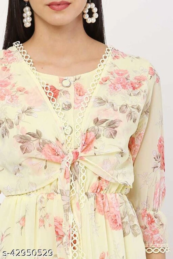Trendy Ravishing Women Dresses - Yellow , S