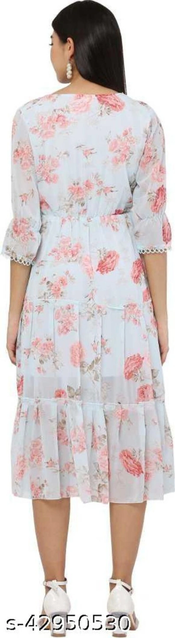 Urbane Latest Women Dresses - Peaceful blue, L 