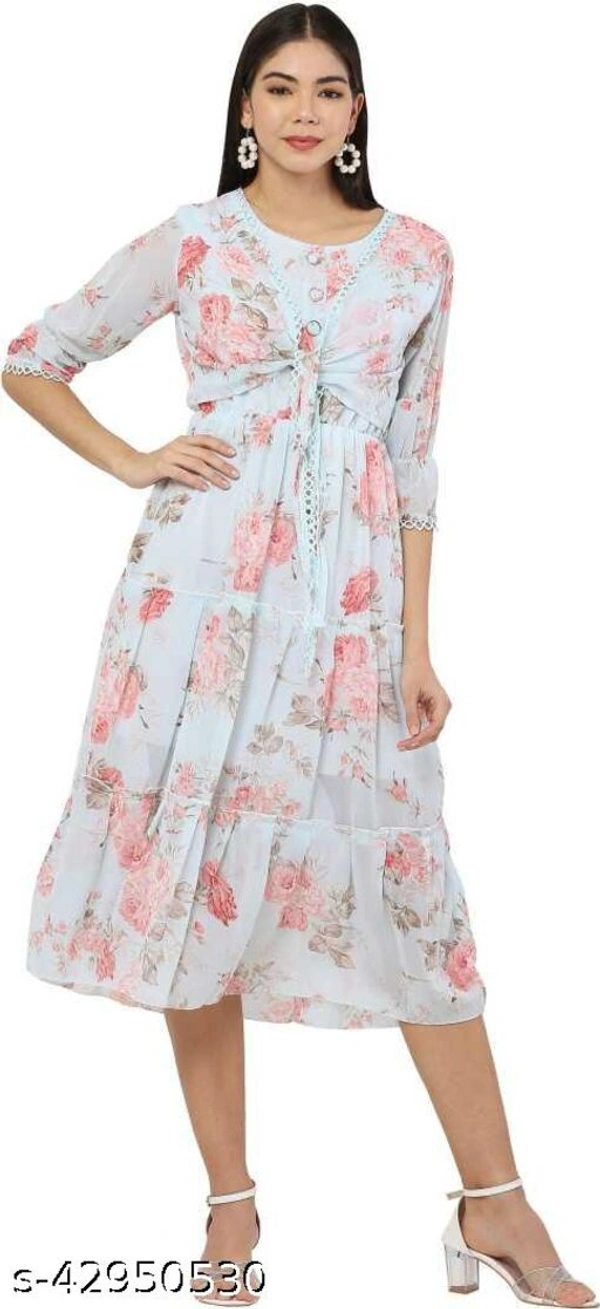 Urbane Latest Women Dresses - Peaceful blue, XL 