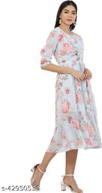 Urbane Latest Women Dresses - Peaceful blue, XL 