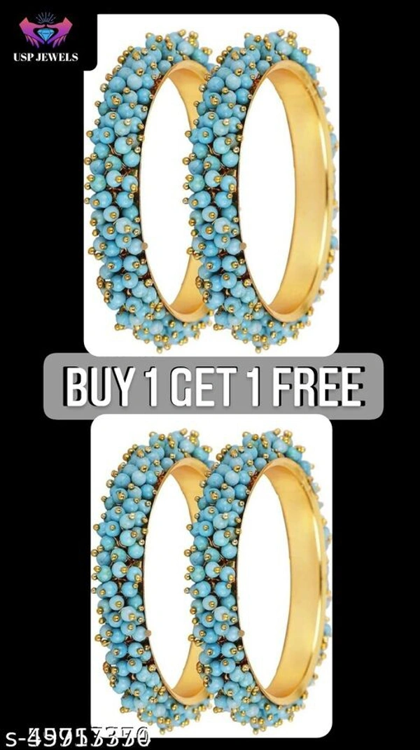 Diva Elegant Bracelet & Bangles - Aqua, 2.8 
