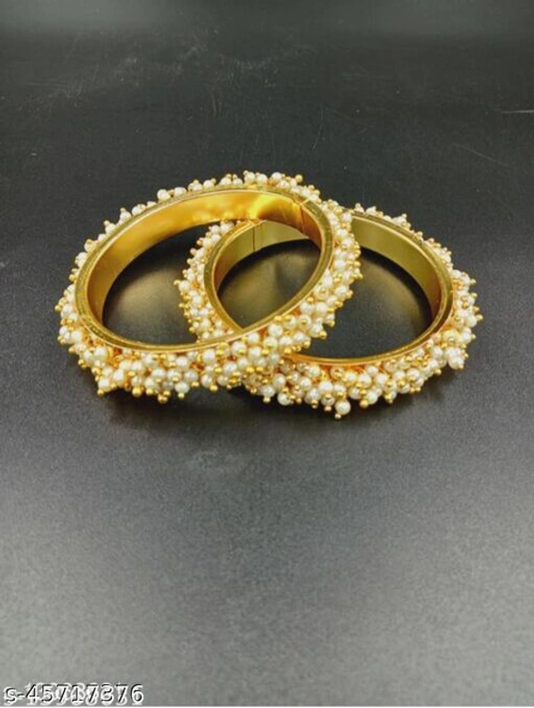 Shimmering Unique Bracelet & Bangles - Golden, 2.8 