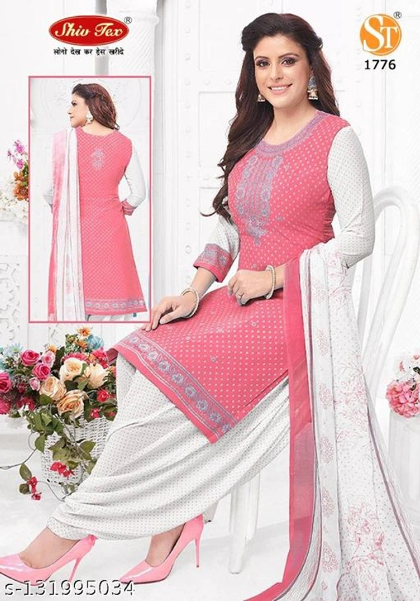 SUIT & DRESS MATERIALS - Pink , Un Stitched