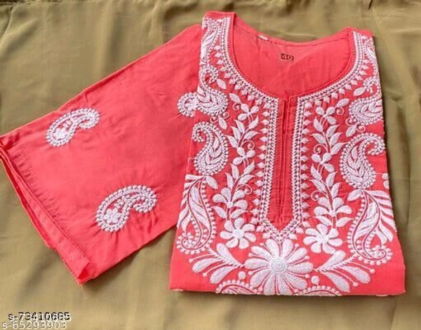Aagam Pretty Kurtis - Pink , M