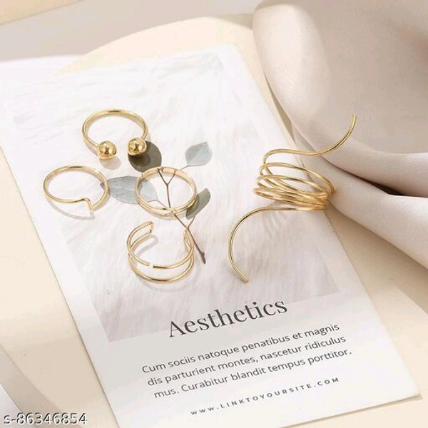 Jewels Galaxy Jewellery For Women Stackable Rings Set  - Free Size