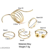 Jewels Galaxy Jewellery For Women Stackable Rings Set  - Free Size