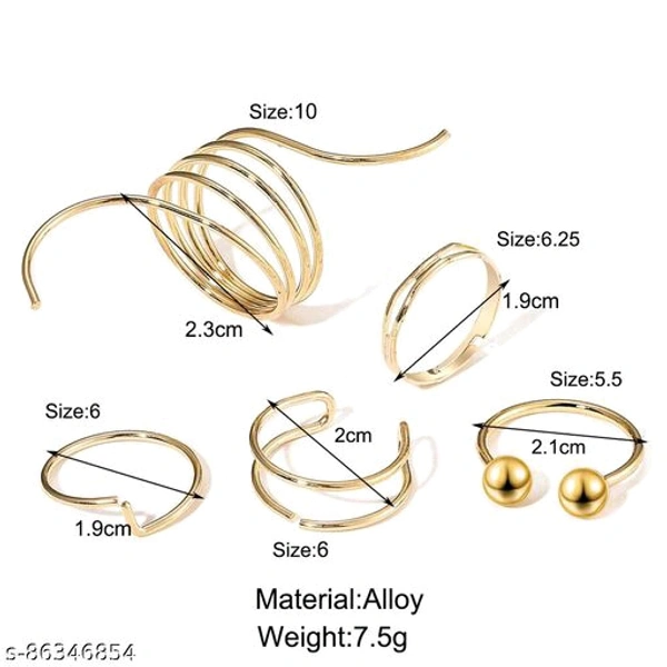 Jewels Galaxy Jewellery For Women Stackable Rings Set  - Free Size