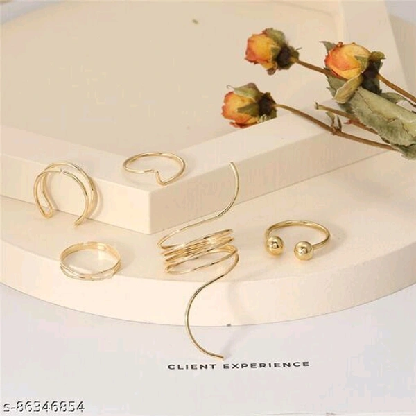 Jewels Galaxy Jewellery For Women Stackable Rings Set  - Free Size