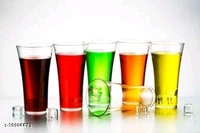 (Pack of 16) TWISTER Shape Unbreakable Plastic Glasses Glass Set  (300 ml, Plastic) || Gray color - Free Size