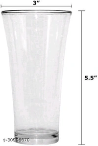 (Pack of 8) TWISTER Shape Unbreakable Plastic Glasses Glass Set  (300 ml, Plastic) || Gray color - Free Size
