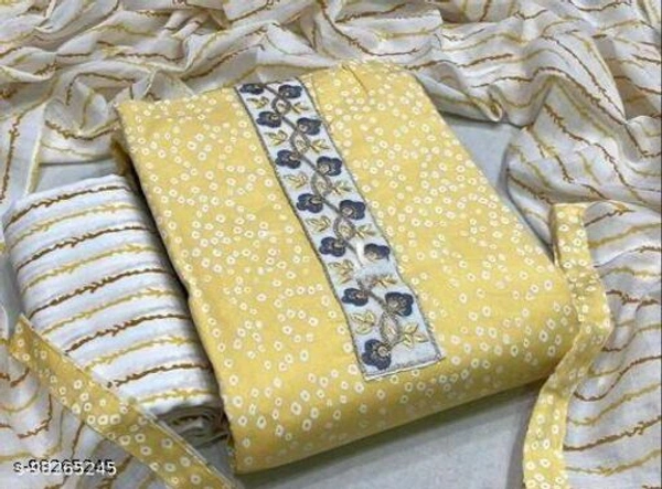 Aagyeyi Pretty Salwar Suits & Dress Materials - Royal Yellow, Un Stitched