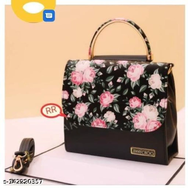 FLOWER HAND & SLING Bag  - Free Size, Black