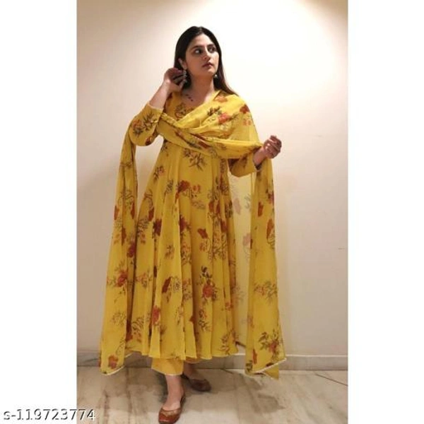 YELLOW-MEESHA Dupatta Set - Yellow, L