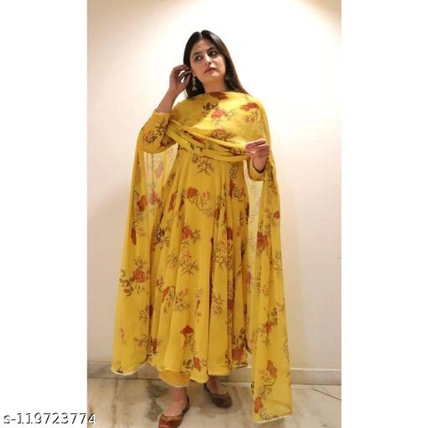 YELLOW-MEESHA Dupatta Set - Yellow, XL