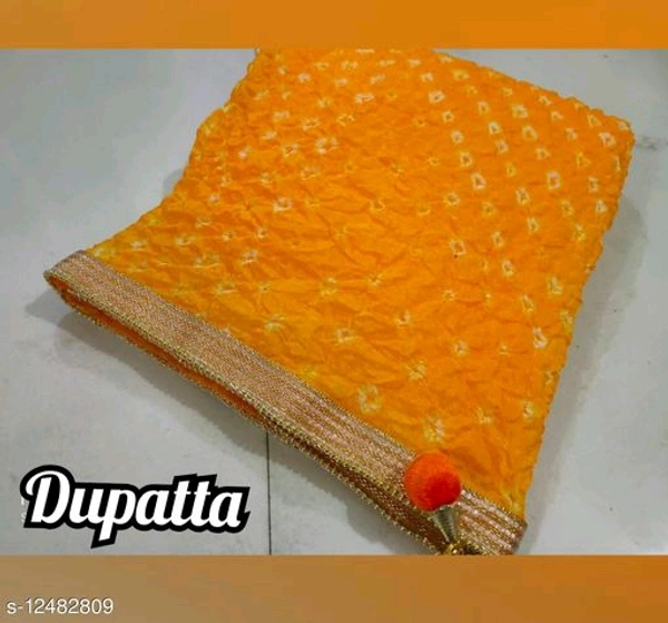 JAIPURI BANDHNI DUPATTA - Free Size, Yellow