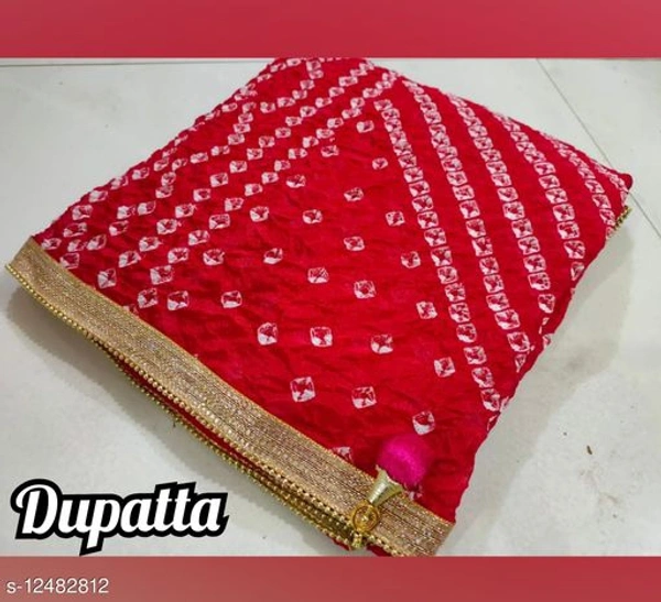 JAIPURI BANDHNI DUPATTA - Free Size, Red