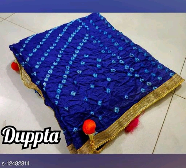JAIPURI BANDHNI DUPATTA - Free Size, Blue