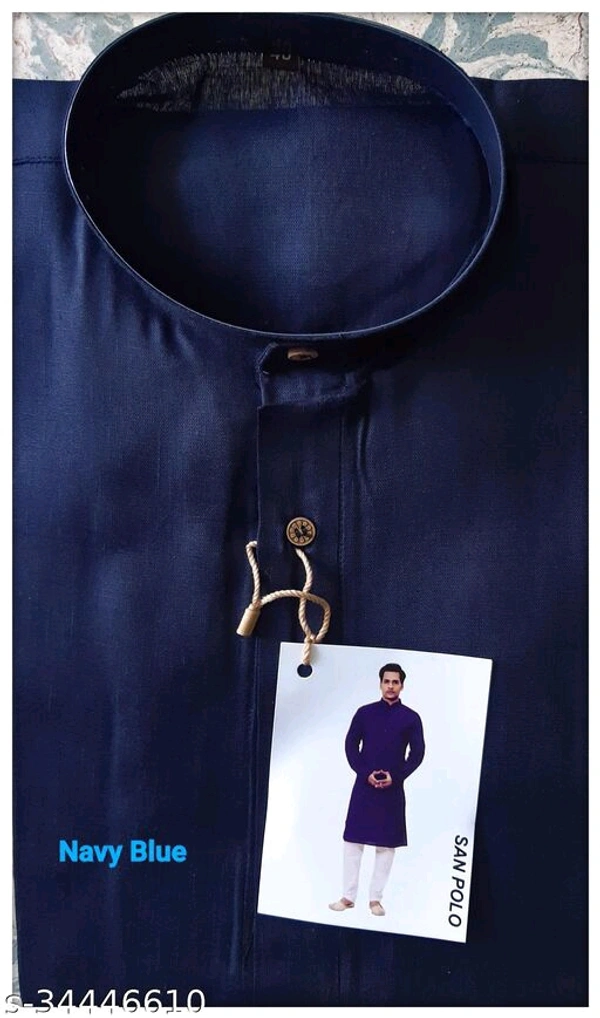 Ethnic Men Kurtas - Nevy Blue, M