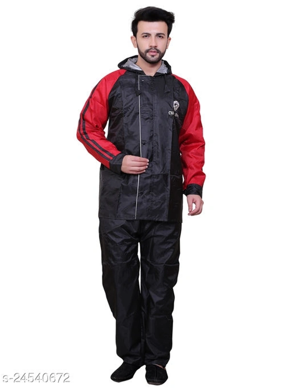 Click One Reversible Men's Rain Coat - Black, Free Size