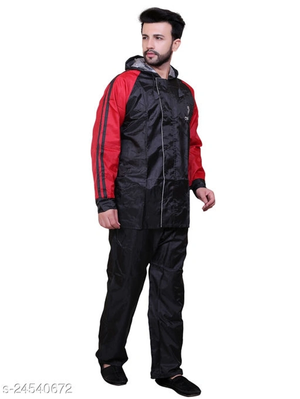 Click One Reversible Men's Rain Coat - Black, XXL