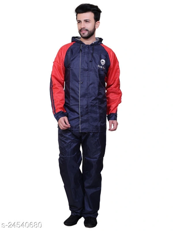 Click One Reversible Men's Rain Coat - Nevy Blue, XXL